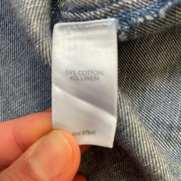 J. Jill Blue Denim Jacket with Button Accents - Picture 3 of 3